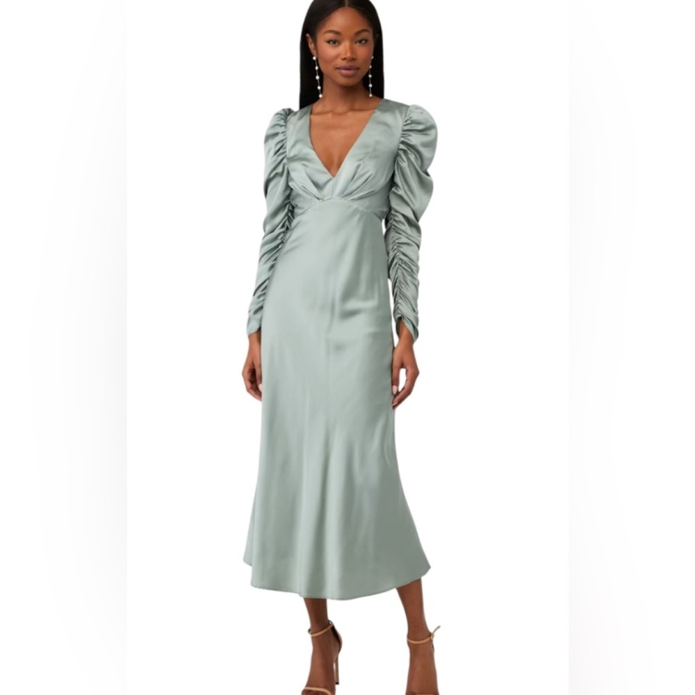 Line & Dot Maya Dress Sz XS - Sage